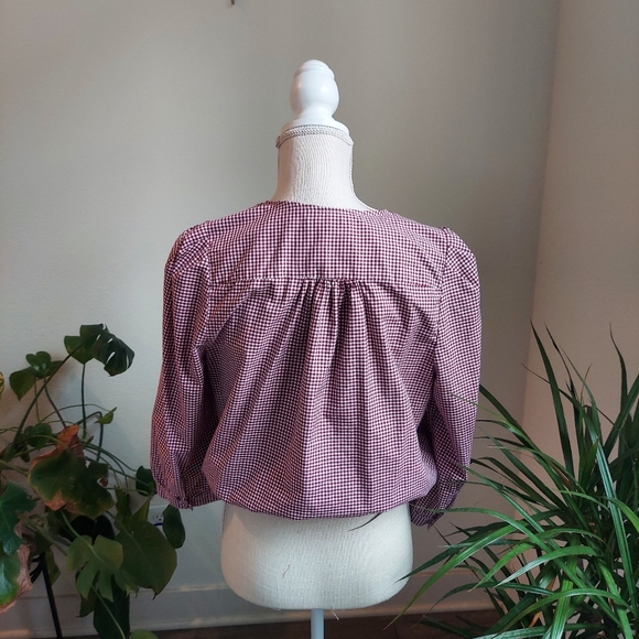 Madewell size L gingham blouse - Picture 10 of 10